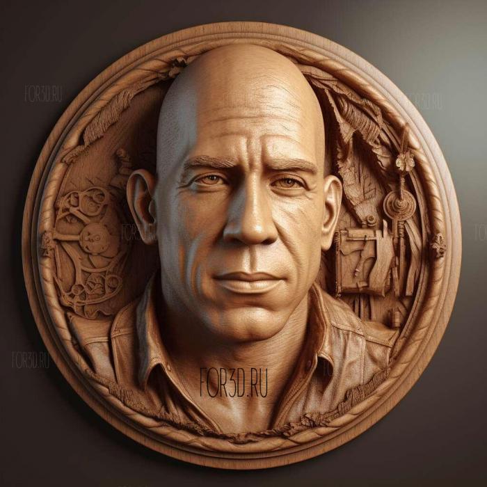 Vin Diesel 1 stl model for CNC